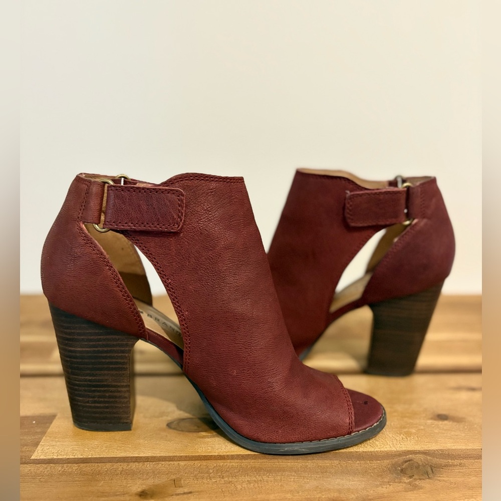 Lucky Brand Peep-Toe Ankle Boots